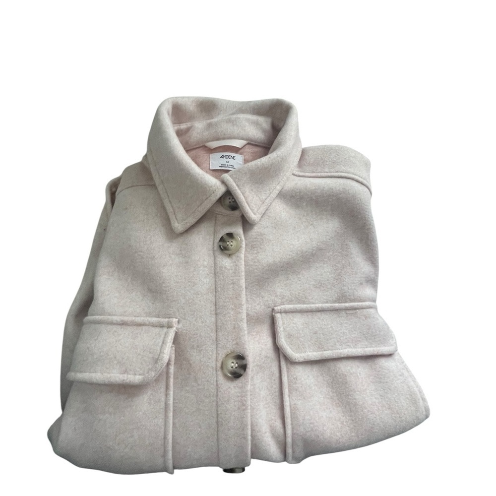 Oversized Pink Shacket Coat Casual Chic Minimalist Layer Small - Picture 7 of 7